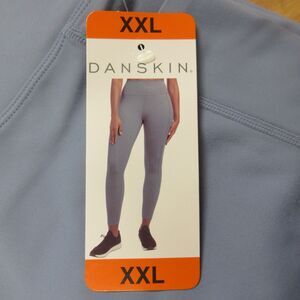DANSKIN High Waist Leggings Tights XXL 18 High Rise Infinity Blue Purple 2XL NWT